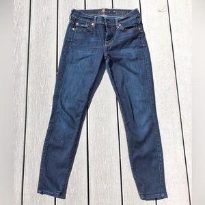7 For All Mankind The Cropped Skinny jeans low waist, dark wash sz 25